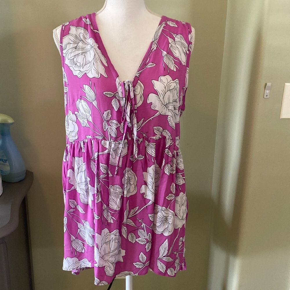 C&C California Purple Tropical Top Large